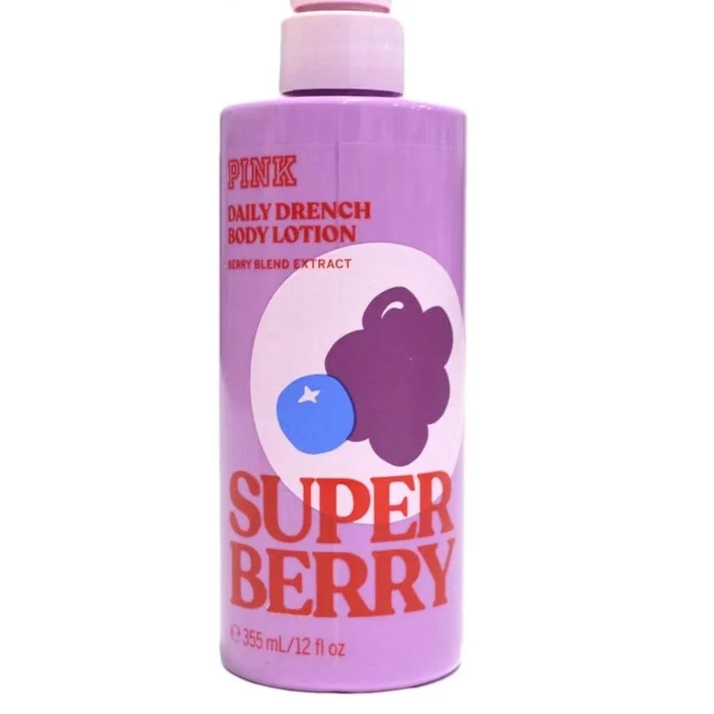 Victoria's Secret Pink Daily Drench Body Lotion 12 Fl Oz (Super Berry)